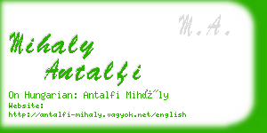 mihaly antalfi business card